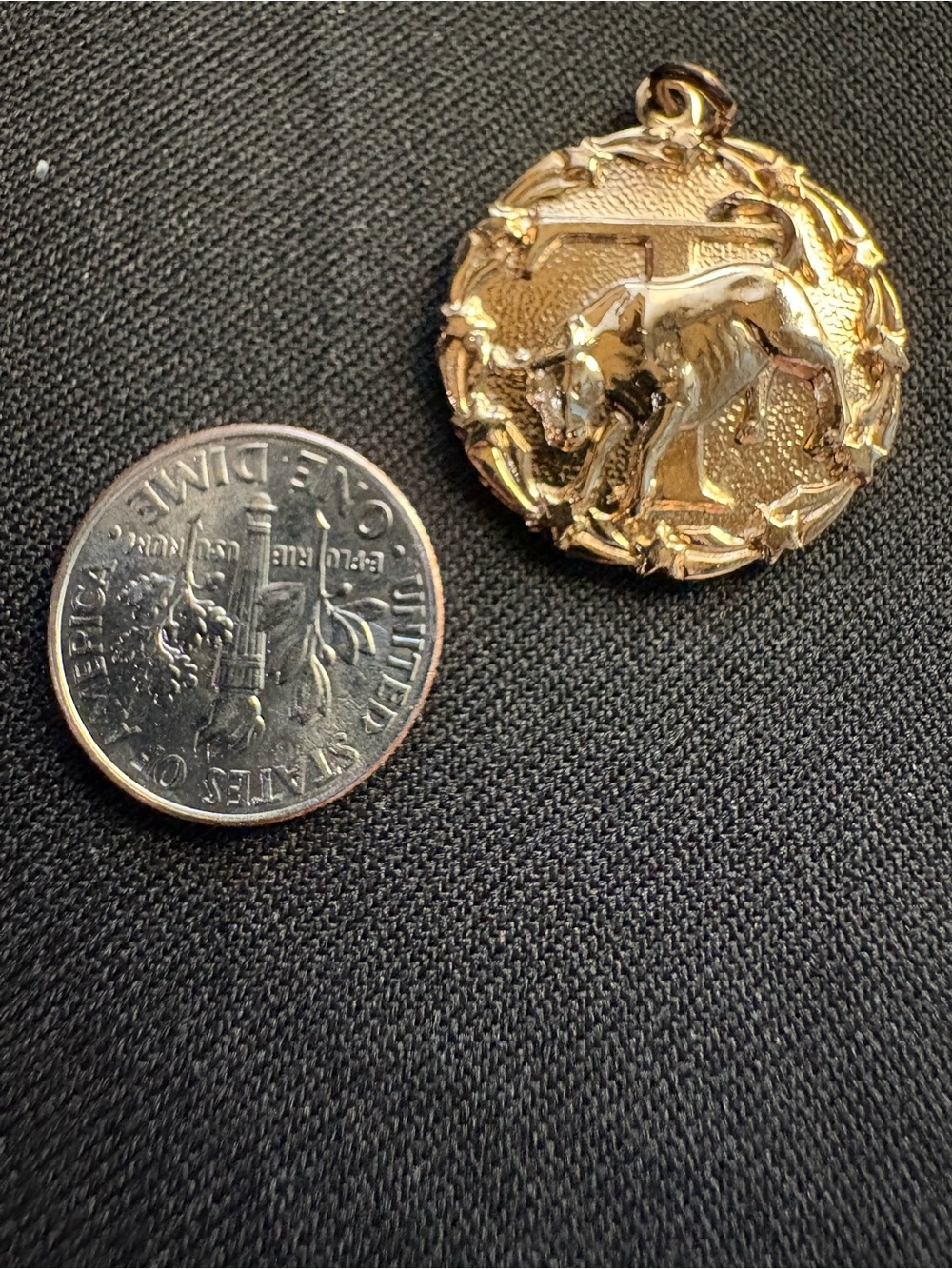 Gold-tone Taurus Zodiac Charm